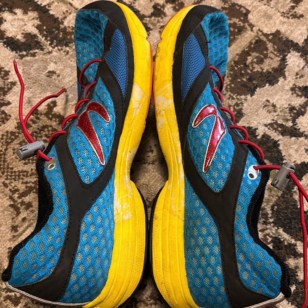 Newton athletic shoe mens 11 active workout outdoor blue yellow motion shoe - Picture 6 of 6
